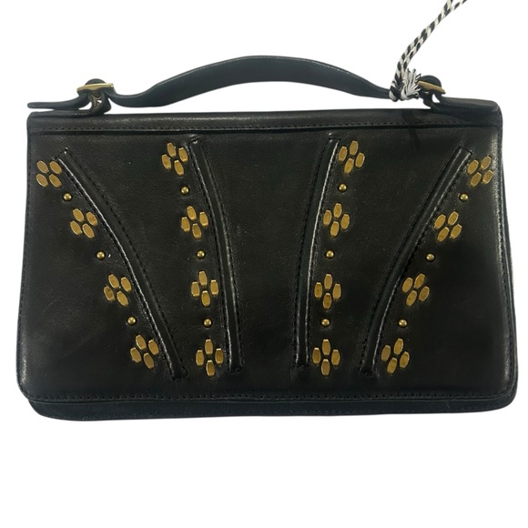 Callleen Cordero Rena 2 Leather & Brass Top Handle Bi-Fold Wallet Clutch - Picture 1 of 4